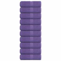VidaXL Gastendoekjes 10 st 30x50 cm 360 g/m² 100% katoen paars