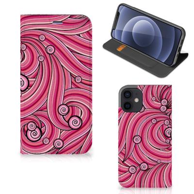 iPhone 12 Mini | Bookcase | Swirl Pink