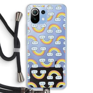 Regenboog: Xiaomi Mi 11 Lite Transparant Hoesje met koord