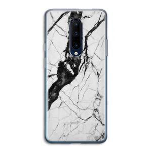Witte marmer 2: OnePlus 7 Pro Transparant Hoesje