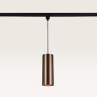 Hangspot Belano bronzo scuro l - GU10-fitting - Ontworpen voor 1-fase railsysteem - Brons - Railspot - IP20 voor binnen