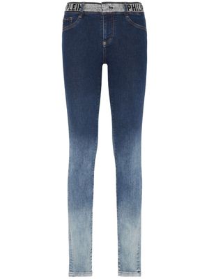 Philipp Plein jean strassé à effet dégradé - Bleu