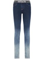 Philipp Plein rhinestone-embellished gradient-effect jeans - Bleu