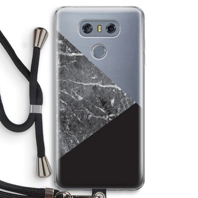 Combinatie marmer: LG G6 Transparant Hoesje met koord