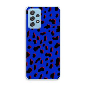 Blue Leopard: Samsung Galaxy A73 Transparant Hoesje