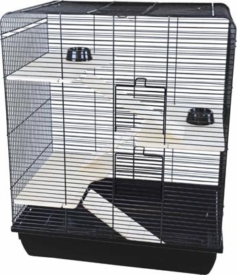 Interzoo rattenkooi Remy wood zwart/zwart - Gebr de boon