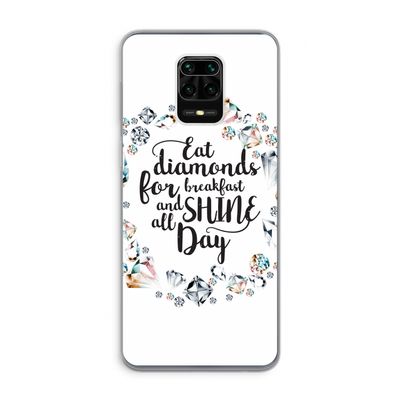 Diamonds: Xiaomi Redmi Note 9 Pro Transparant Hoesje