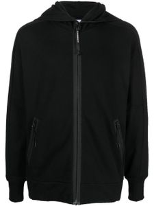 C.P. Company hoodie zippé à détail de lentille - Noir