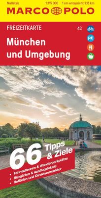 Wegenkaart - landkaart 43 Marco Polo Freizeitkarte München und umgebung | MairDumont