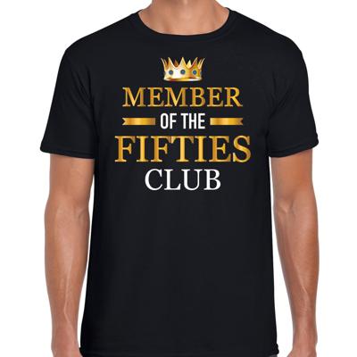 Member of the fifties club - cadeau t-shirt - zwart - heren - 50 jaar verjaardag - outfit / Abraham Member of the fifties club - cadeau t-shirt - zwart - heren - 50 jaar verjaardag - outfit / Abraham