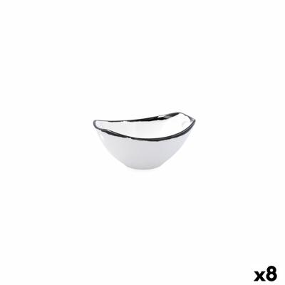 Kom Ariane Vital Filo Wit Zwart Keramisch 11,6 cm (8 Stuks)