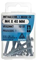M.schroef moer ck m4 40mm 10st - Deltafix