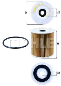 Oliefilter MAHLE, Diameter (mm)72mm, u.a. für Fiat, Mini, Chrysler, Nissan, Jeep