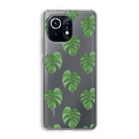 Monstera leaves: Xiaomi Mi 11 Transparant Hoesje