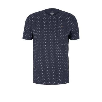 Tom Tailor T-shirt met all over print donkerblauw Tom Tailor T-shirt met all over print donkerblauw
