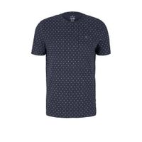 Tom Tailor T-shirt met all over print donkerblauw - thumbnail