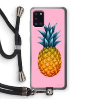Grote ananas: Samsung Galaxy A31 Transparant Hoesje met koord