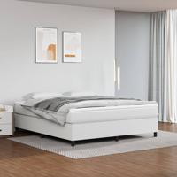 Boxspring bed kunstleer wit 180x200 cm
