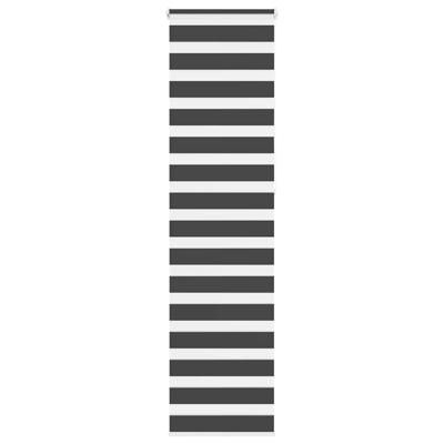 Zebra rolgordijn 50x230 cm stofbreedte 45,9cm zwart