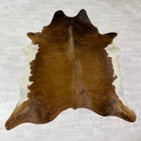 Koeienhuid bruin zwart wit brindle 220x195cm M/L