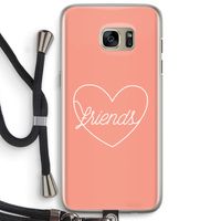 Friends heart: Samsung Galaxy S7 Edge Transparant Hoesje met koord