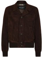 Dolce & Gabbana veste bomber en daim - Marron