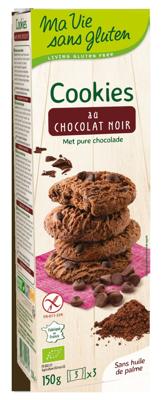 Koekjes met pure chocolade glutenvrij bio 150 Gram