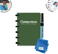 Correctbook A6 Original: uitwisbaar / herbruikbaar notitieboek, gelijnd, Forest Green (bosgroen) - thumbnail