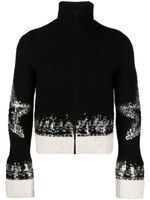 Zadig&Voltaire cardigan en maille intarsia Christa à sequins - Noir