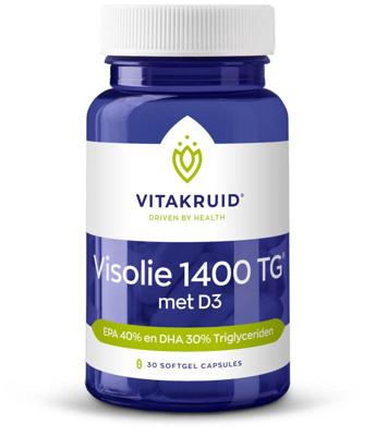 Vitakruid Visolie 1400 + D3 triglyceriden EPA 40% DHA 30%