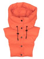 Yves Salomon manteau matelassé à capuche - Orange