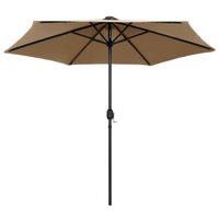 The Living Store Tuinparasol - Grijs - 270 x 236 cm - LED-verlichting - thumbnail