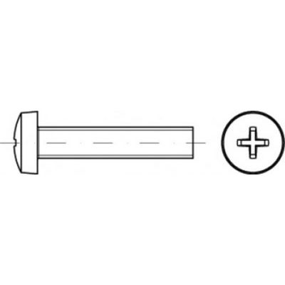 TOOLCRAFT TO-5431047 Lenscilinderschroeven M6 16 mm Kruiskop Phillips Staal Galvanisch verzinkt 200 stuk(s)