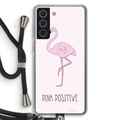 Pink positive: Samsung Galaxy S21 FE Transparant Hoesje met koord