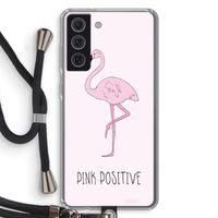 Pink positive: Samsung Galaxy S21 FE Transparant Hoesje met koord Pink positive: Samsung Galaxy S21 FE Transparant Hoesje met koord