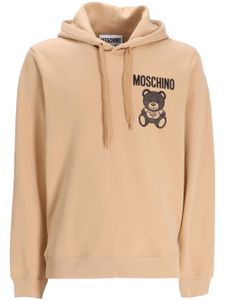 Moschino hoodie en coton à logo imprimé - Tons neutres