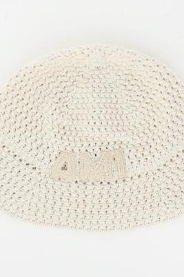 Ami Paris hoed Ami Patch UHA255.AW0085 white cream