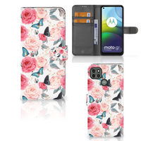 Motorola Moto G9 Power Hoesje Butterfly Roses - thumbnail
