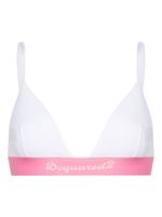 DSQUARED2 brassière de sport à bande logo - Blanc