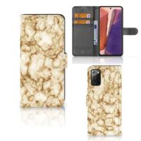 Samsung Galaxy Note 20 | Bookcase | Marmer Goud | Portemonnee hoesje