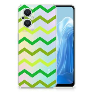 OPPO Reno8 Lite TPU bumper Zigzag Groen