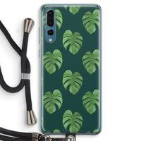 Monstera leaves: Huawei P20 Pro Transparant Hoesje met koord
