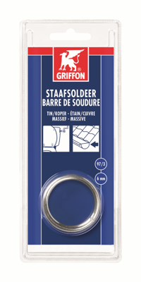 Griffon Staafsoldeer Tin/Koper 97/3 Massief | Ø 6.0 mm Blister | 100 g - 6312615