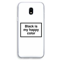 Black is my happy color: Samsung Galaxy J3 (2017) Transparant Hoesje