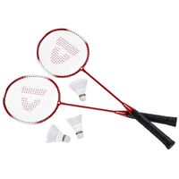 Badminton set rood met 3 shuttles en opbergtas 67 cm Badminton set rood met 3 shuttles en opbergtas 67 cm