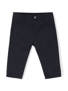 Roberto Cavalli Junior pantalon en coton à logo brodé - Bleu