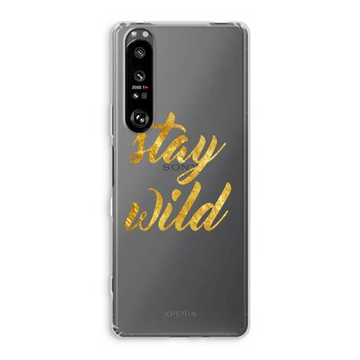 Stay wild: Sony Xperia 1 III Transparant Hoesje