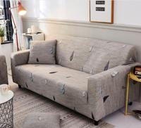 Sofa covers all-inclusive slip-resistente sectionele elastische volledige Bank cover sofa cover en kussensloop specificatie: vier zits + 2 pc's kuss