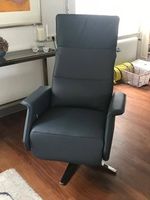 Leren relaxfauteuil - blauw leer - Echt leer, Modern, ontdek de vele Leersoorten en Kleuren bij ShopX
