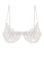 Kiki de Montparnasse soutien-gorge en dentelle orné de perles - Blanc